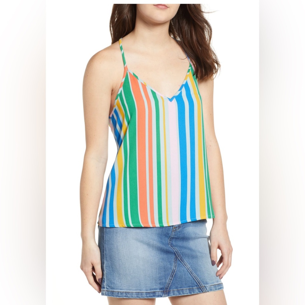 BP Racerback Camisole Striped Top Small